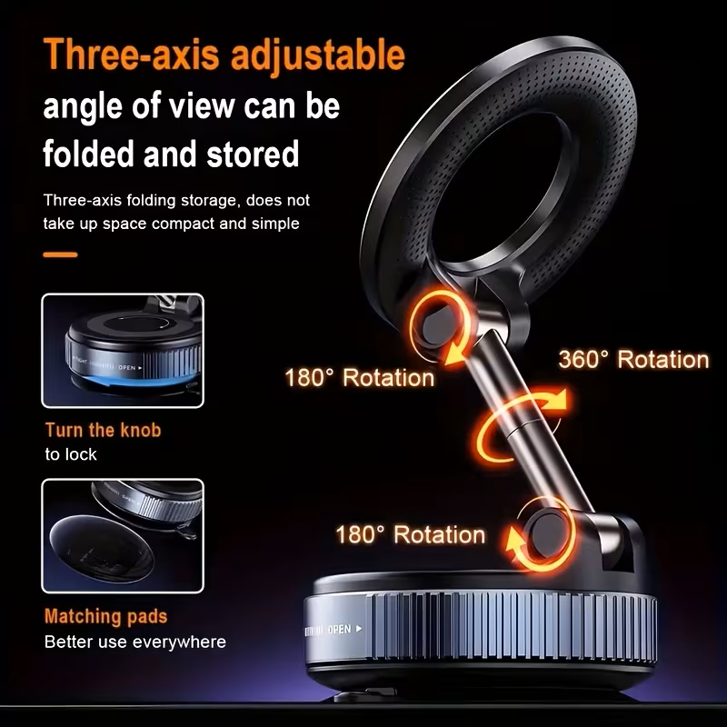 MagGrip Pro three-axis adjustable rotation, foldable and storable